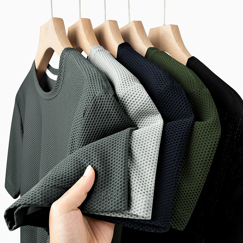 Breathable Mesh Short-Sleeved T-Shirt for Men, Summer Quick-Drying 2026 Sports Half-Sleeve Base Layer Top, Thin Clothing