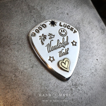 UNEND Silversmith Ahao handmade sterling silver guitar Paddle pendant amp Style pendant boyfriend birthday gift