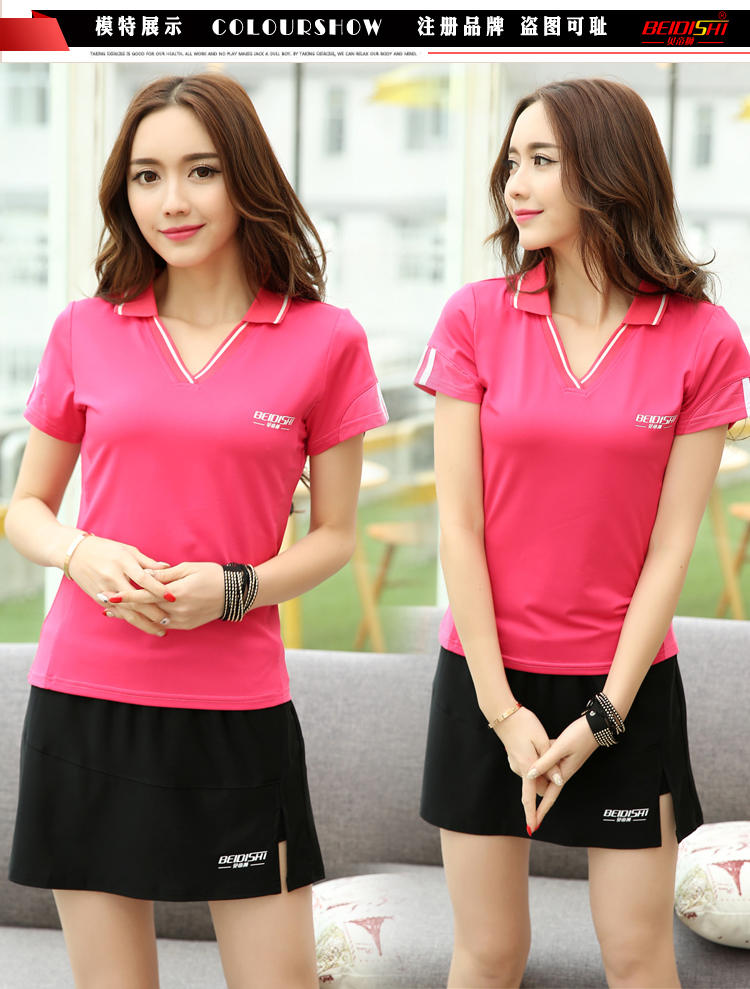 Váy tennis mùa hè dành cho nữ Thể thao Quần short tay ngắn Quần hai mảnh Slim Running Suit Kích thước lớn Váy cầu lông áo khoác lining nữ