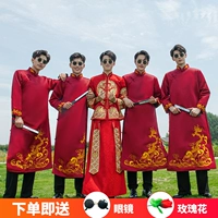 Dragon Patterm Emelcodery Wine Red Model