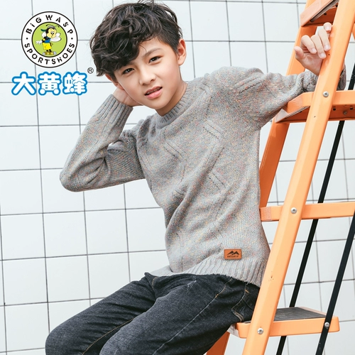 Бамблби для мальчиков, осенний детский свитер для школьников, лонгслив для отдыха, детская одежда, коллекция 2021, в корейском стиле, круглый воротник, оверсайз