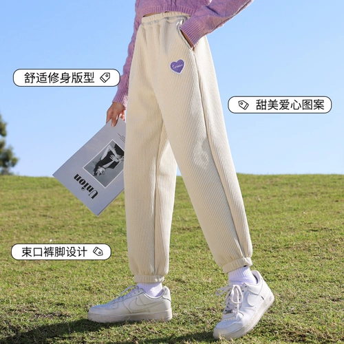 Зимние штаны, утепленный детский вельветовый пуховик