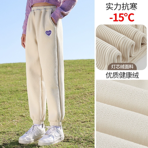 Зимние штаны, утепленный детский вельветовый пуховик