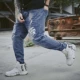Dệt Tide thương hiệu kích thước lớn nam chất béo lỏng quần jean thẳng phân bón nam cộng với quần dài mùa đông lỏng lẻo - Quần jean quần kaki