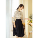 红念 Рубашка, лонгслив, осенняя, 2021 года, городской стиль, яркий броский стиль, по фигуре, свободный прямой крой, из хлопка и льна