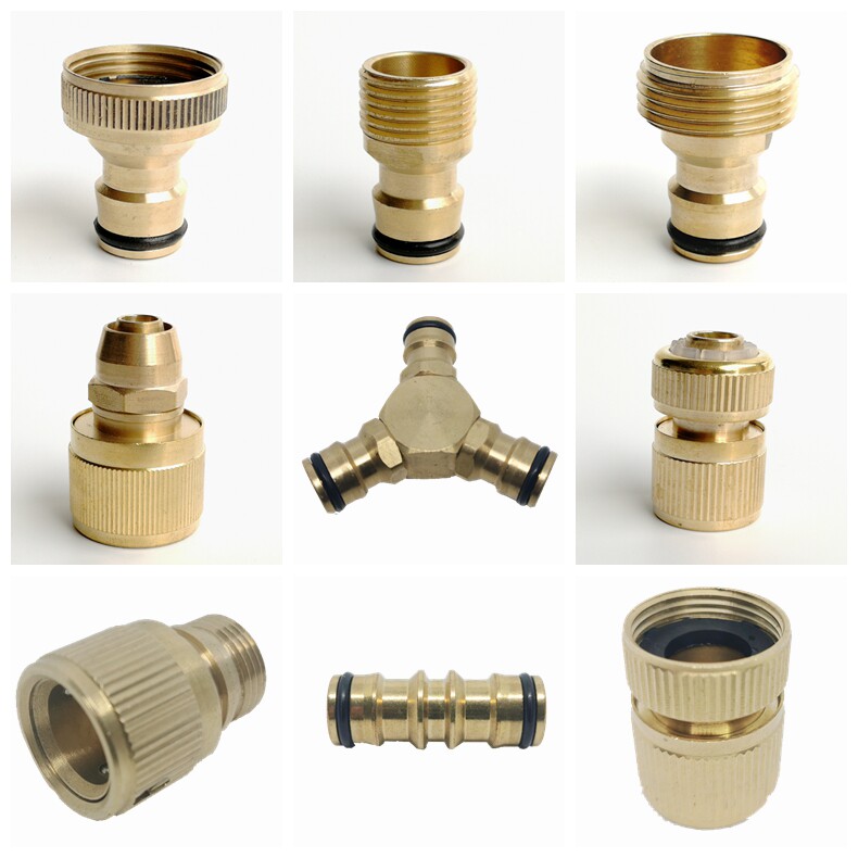 Copper 4 6-point connector car wash water gun water pipe quick connector through the water quick connector Washing machine faucet connector accessories