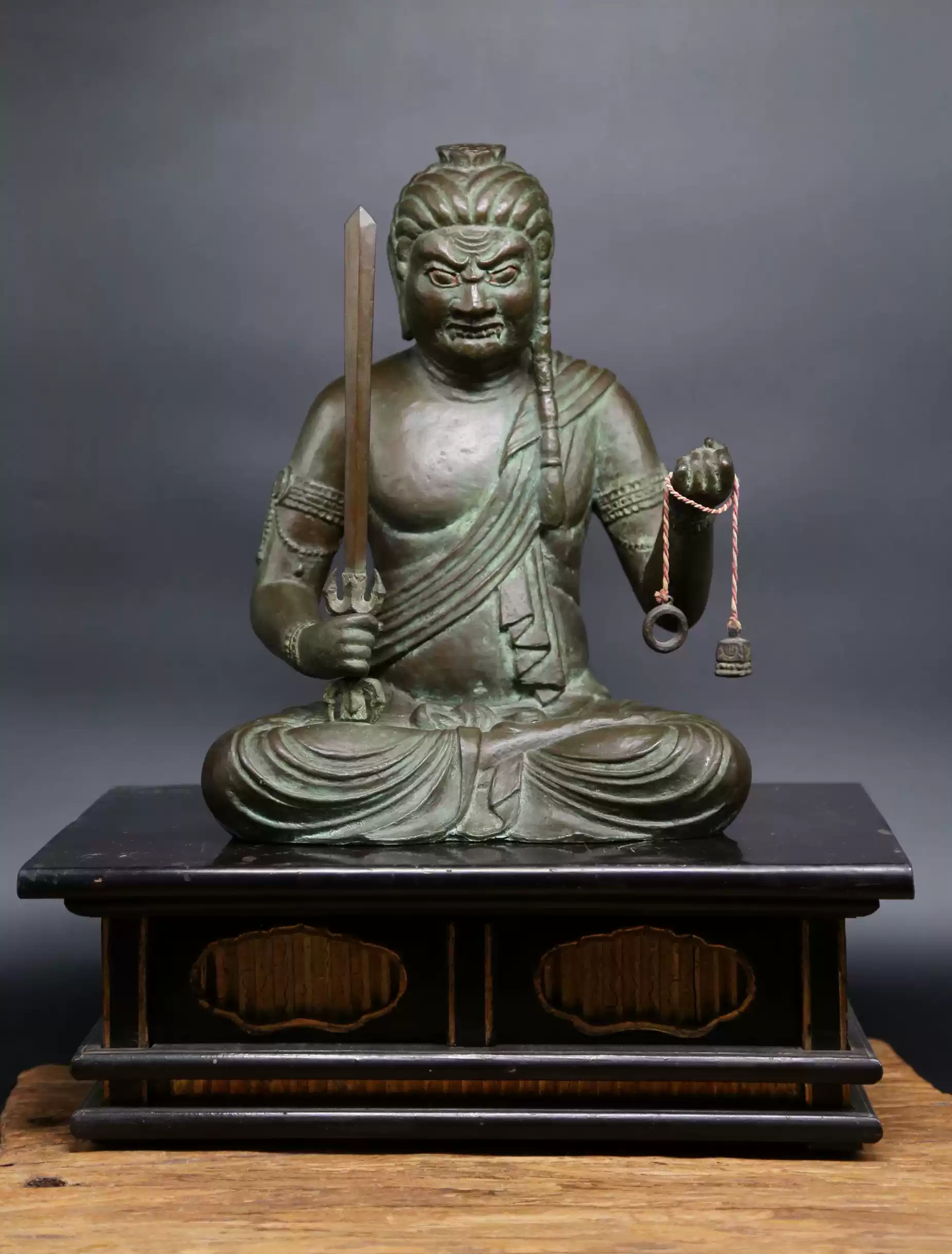 ★清水公照　不動明王坐像　泥佛　煎茶道具 ☆清水公照 不動明王坐像 泥佛 煎茶道具 ☆清水公照 不動明王坐像 泥佛