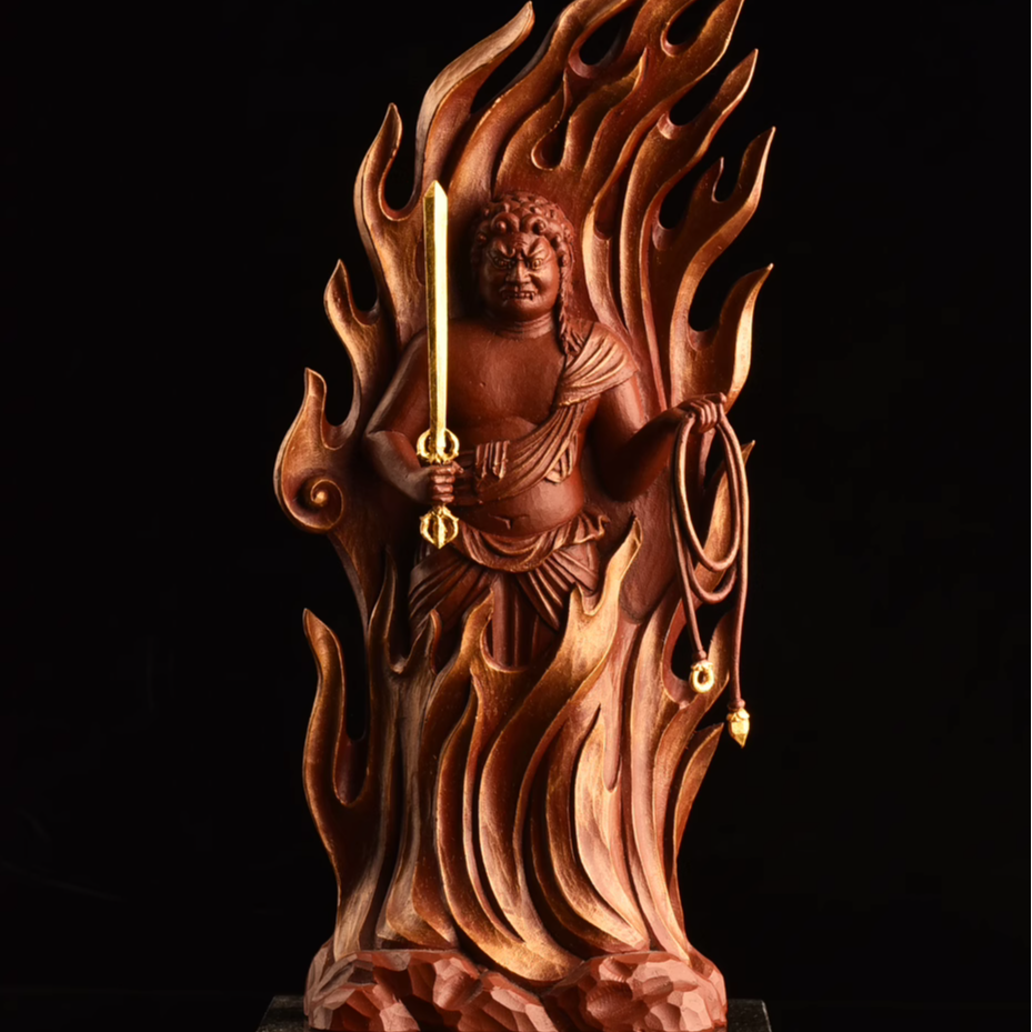 日本大佛師鬆久宗琳作《蠟型鑄銅製，不動明王立像》唐密東密明王-淘寶
