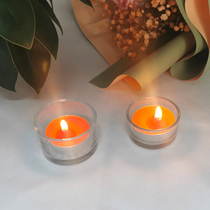 Glass small candleholder pendulum with transparent Euro-style boiled tea brief for the Buddha