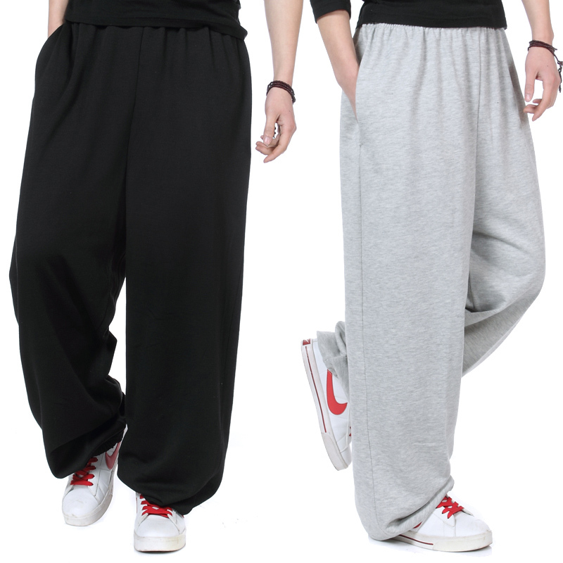 European Style Hip-Hop Sweatpants for Men, Plus Size, Oversized Sports Pants, Fat Guy Pants, Street Dance Wide-Leg Loose Large Size Men's Pants