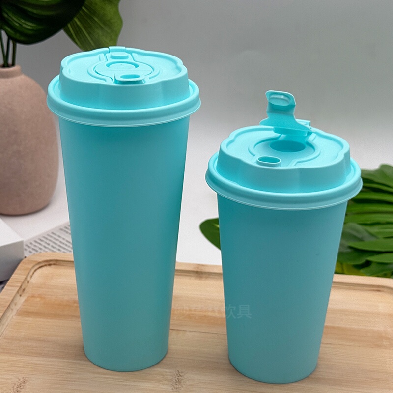 Disposable Trendy Nayuki Blue Thickened 90-500ml Injection-Molded Cup for Milk Tea, Fruit Tea, and Takeaway Drinks with Free Shipping