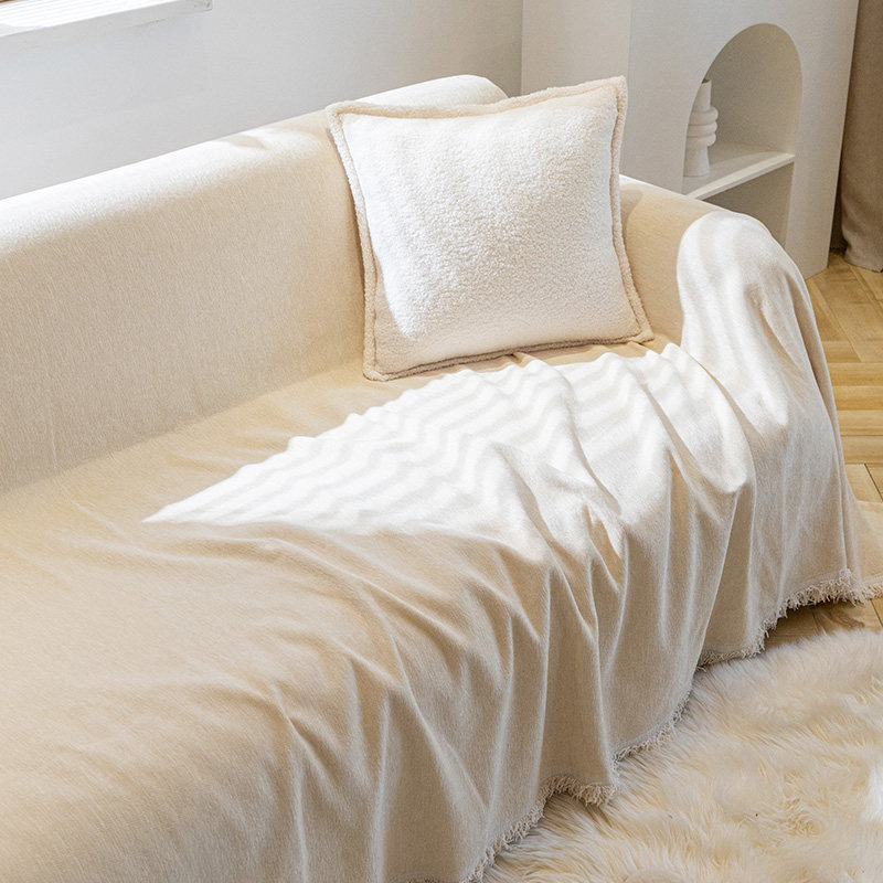 Anti-cat scratching double sofa cushion full cover cloth chenille four seasons universal simple modern cover towel all-inclusive universal cover