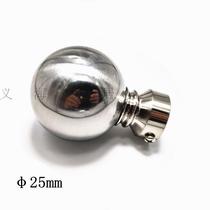 25mm electroplated stainless steel curtain rod round ball decorative head Curtain accessories Roman rod plug head end