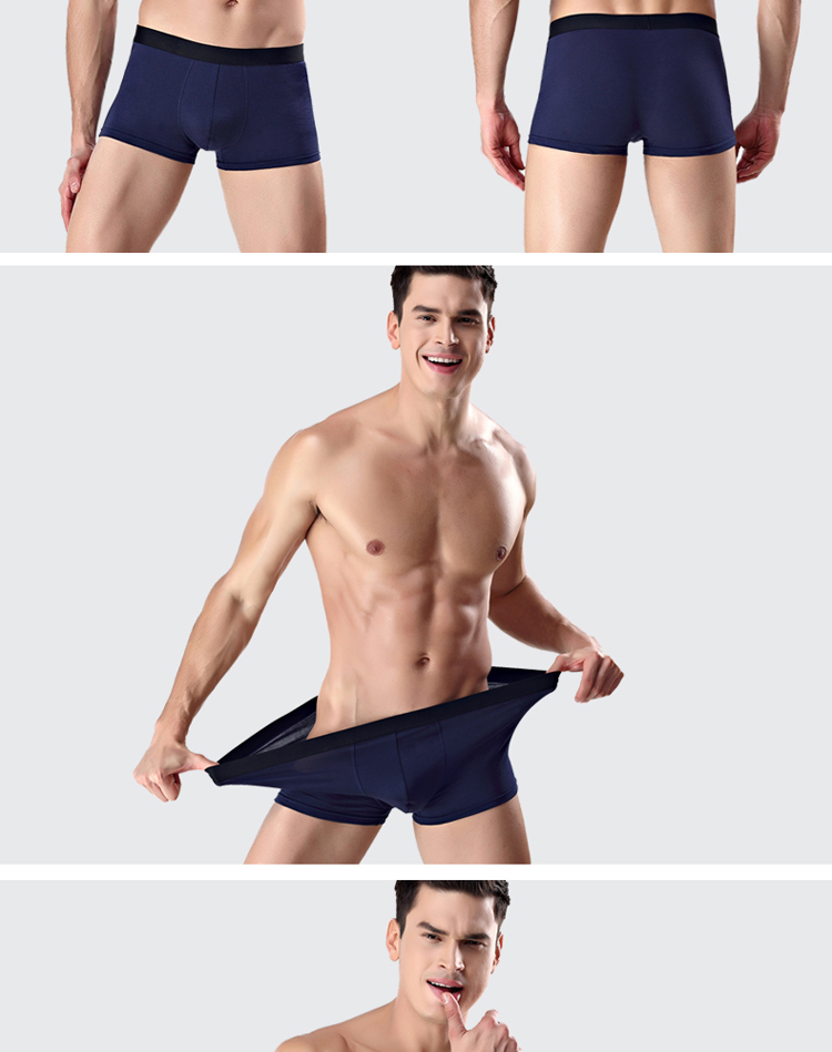 Đồ lót nam 4 võ sĩ nam cotton trẻ trung gợi cảm thủy triều giữa quần short bốn góc quần lót chữ c