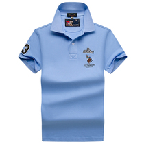 International brand mens short-sleeved T-shirt mens 2019 summer lapel cotton loose large size half-sleeve POLO shirt Mens T-shirt