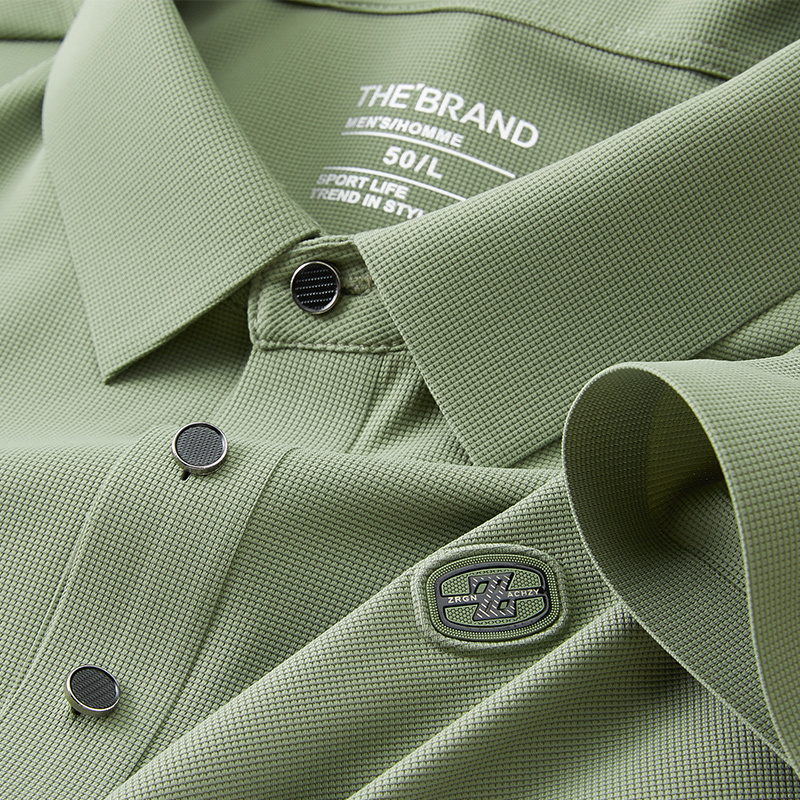 Paul Polo Shirt Men's Short-Sleeved T-Shirt Summer Ice Silk Cool Seamless High-End Business Casual Lapel T-Shirt