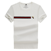 International brand mens short-sleeved T-shirt 2020 Bee embroidery round neck loose half sleeve ice silk cotton linen T-shirt men