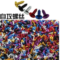 Motorcycle Retrofit Piece Moped Moped Accessories Plastic Housing Self Tapping Screws Color Aluminum Alloy Screws