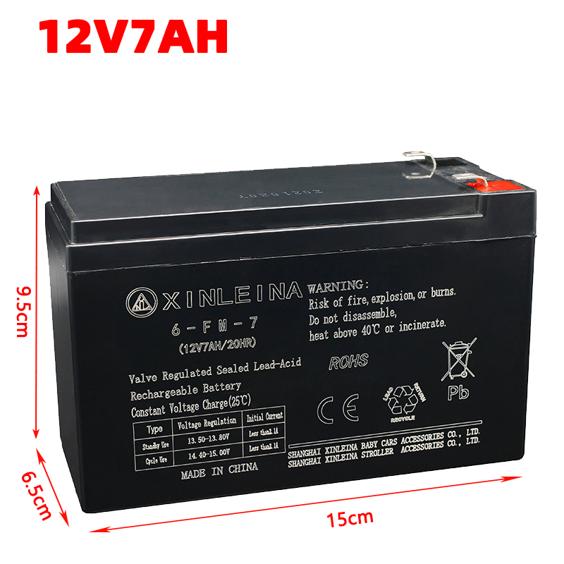 XINLEINA Xin Lei Na Children's Electric Vehicle 12V7ah6FM7 Battery Three-wheel Locomotive Storage Battery