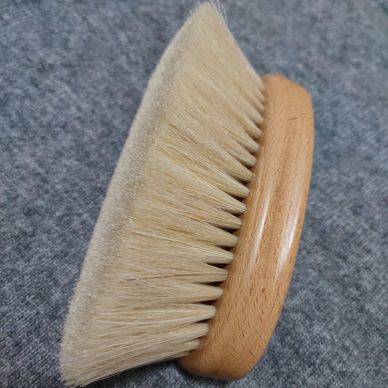 100% Natural White Horsehair High-End Clothing Brush, Special Grooming and Care Brush for Cashmere, Brushed Mohair, and Camel Hair