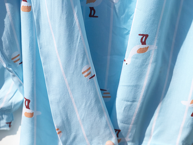 Bông lụa đồ ngủ nữ dài tay cotton cardigan phần mỏng mùa xuân và mùa thu mùa hè nhân tạo cotton phù hợp với dịch vụ nhà tháng quần áo