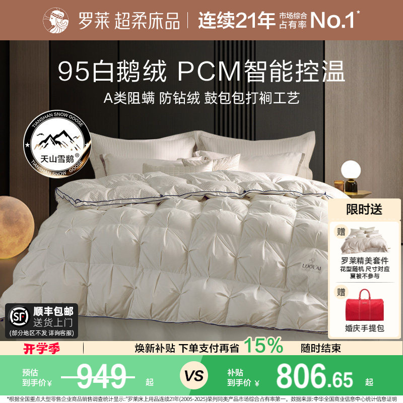 Luolai Home Textiles 95% Goose down Quilt, down Quilt, Spring and Autumn Quilt, Quilt Core, Class a Fluffy Winter Quilt, Bedding, Wedding Quilt Luolai Home Textiles 95% Goose down Quilt, down Quilt, Spring and Autumn Quilt, Quilt Core, Class a Fluffy Winter Quilt, Bedding, Wedding Quilt