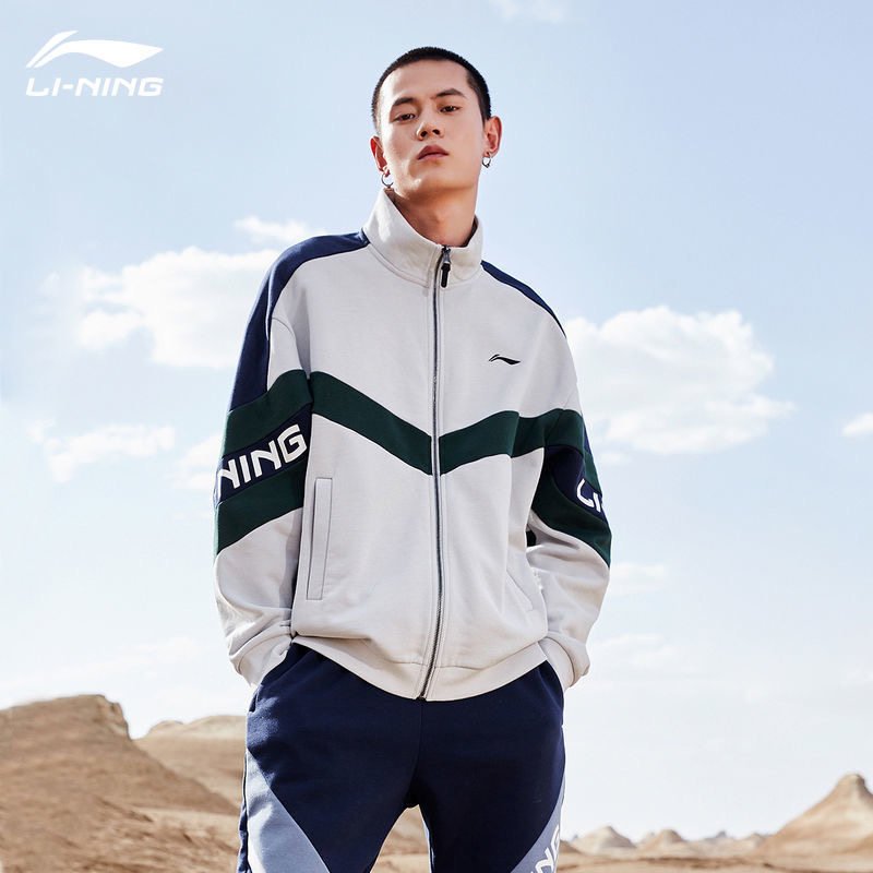 Li Ning Wei clothes men and women with the same sportswear jacket 2022 spring and summer thin suede collar-shirt lovers' warm blouses