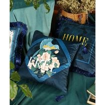 Park residence American Country sofa Pillow Lean Back Cushion UEFA Style Ins Light Lavish Waist Pillow Retro Headboard Velvet Car