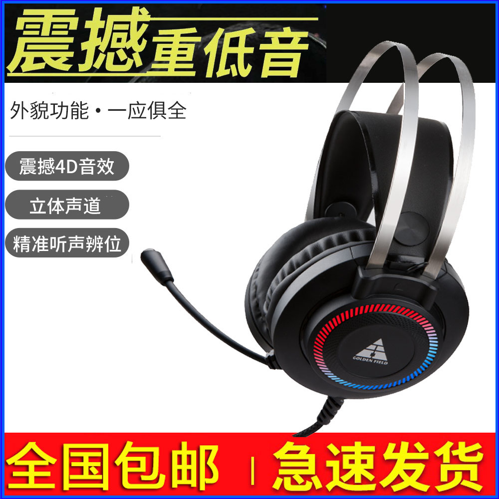 Jinhetian Computer Headset Microphone Headset Desktop Notebook Wired Noise Reduction Game Chicken H200