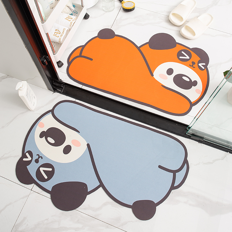 Cartoon bathroom mattress with water speed dry diatom mud makeup cushion anti-slip mattress mattress toilet carpet
