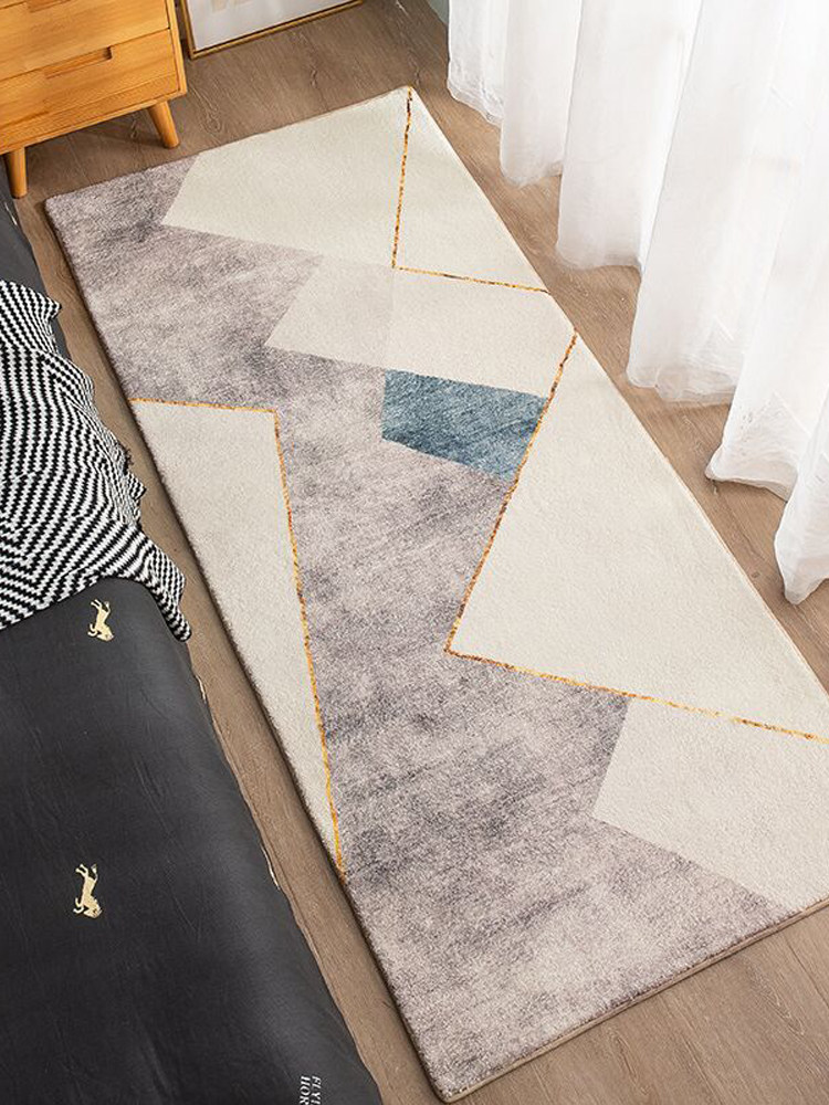 Bedroom Carpet Bedside Blanket Modern Minima Cushion Home Strip Full Bunk Beds Bedside Bed Front Footbed Living-room Non-slip Mat