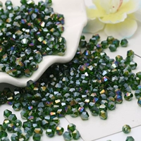 4 -миллиметровый бриллиант AB 50 кусочков темно -зеленый