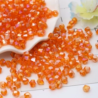 4 -миллиметровый бриллиант AB 50 штук оранжевый красный