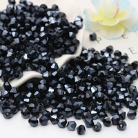 4 -миллиметровый бриллиант AB 50 Черное золото