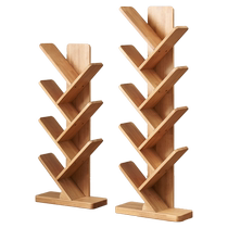Original element solid wood bookshelf wall corner shelf tree-shaped bookshelf household multi-functional small shelf P3172