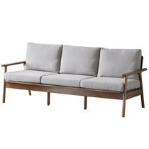 Original element solid wood sofa new Chinese style living room furniture oak black walnut color simple two-purpose sofa G1061
