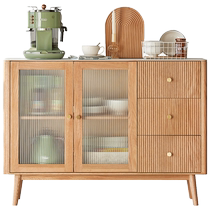 Original element solid wood slate sideboard cupboard oak modern minimalist restaurant sideboard tea cabinet A1144