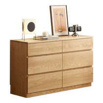 Original elements all-solid wood dressing table and cupboard integrated white oak dressing table bedroom ultra-thin bedside cabinet M2031