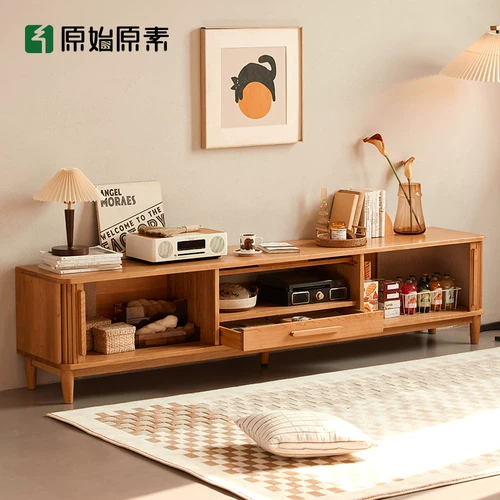 Оригинальные элементы, шкаф для телевизора из цельного дерева, современный простой, для маленькой квартиры, гостиной, многофункциональный напольный шкаф из вишневого дерева K9082