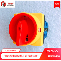 Delixi power cut-off transfer switch LW26GS-20 32 63 125 04M2 M1 padlock switch