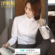 Zemings bamboo fiber professional white shirt women's spring and autumn formal long-sleeved shirt 2024 new temperament black work clothes