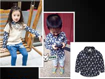 9 9 yuan special spring and autumn childrens clothing sweet potato chips Boy and girl cotton floral thin long-sleeved shirt