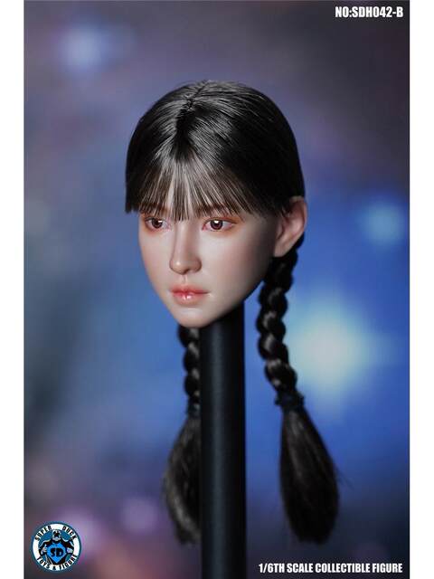 In Stock Super Duck 1/6 Soldier Head Sculpt Model Sdh042 Asian Beauty Female Head Sculpt, Four Styles in Total