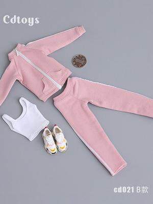 In Stock Cdtoys Cd021 1/6 Soldier Clothing Langa Tbl Plastic-Coated Female Body Sports Suit Set