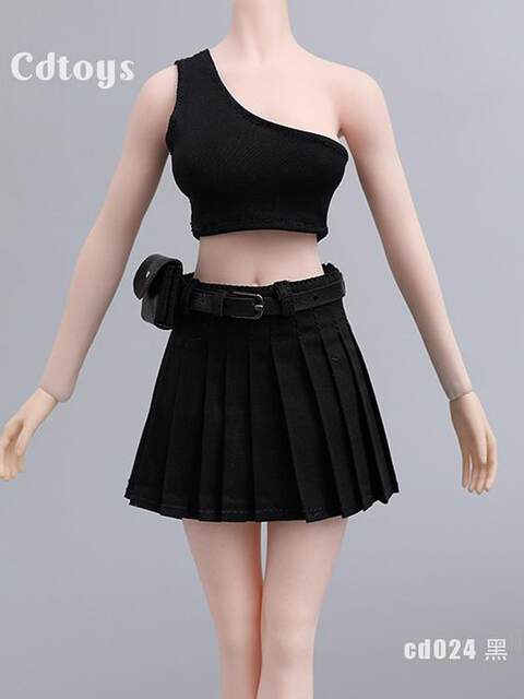 In Stock Cdtoys Cd024 1/6 Langa Tbl Plastic Female Body Half-Body Pleated Skirt Female Soldier Costume