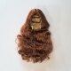 1/6 Female Soldier Head Sculpt Wig for Hair Modification, with Back of the Head A21: Light Reddish-Brown Long Curly Hair