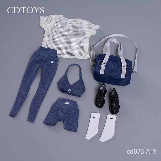 Spot Cdtoys Cd075 1/6 High Elastic Yoga Sportswear Suit Female Soldier Clothes Ph Movable Doll