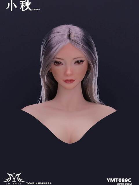In Stock Ymtoys Ymt089 1/6 Soldier Hair Transplant Head Sculpt Xiaoqiu Suitable for Female Soldier Dolls with Plastic-Coated Female Body