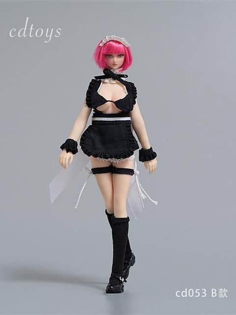 In Stock Cdtoys Cd053 1/12 Female Soldier Maid Outfit Suitable for 1/12 Female Body