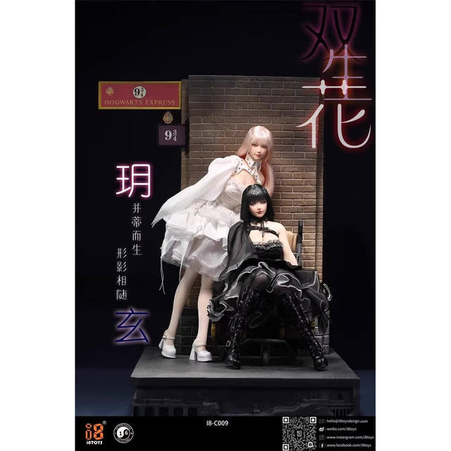 In Stock I8Toys 1/6 Female Soldier Figure Twin Flowers Xuan I8-C009-X & Yue C009-Y Head Sculpt and Clothing